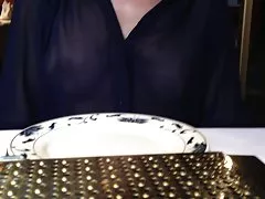 წამოაყენეს hammock threesome ორი ცხელი chicks